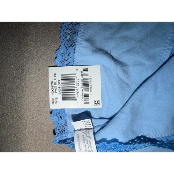 Jenni Intimates XXXL Hipster Panties Pale Blue Ink Stripe Lace Trim Lot of 3 NWT - Picture 7 of 8